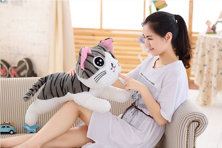 НОВИ Полнети Чи е мачка кадифен играчки 60 cm чи мачка кукла за 23 инчен мека Играчка, роденденски подарок wc556