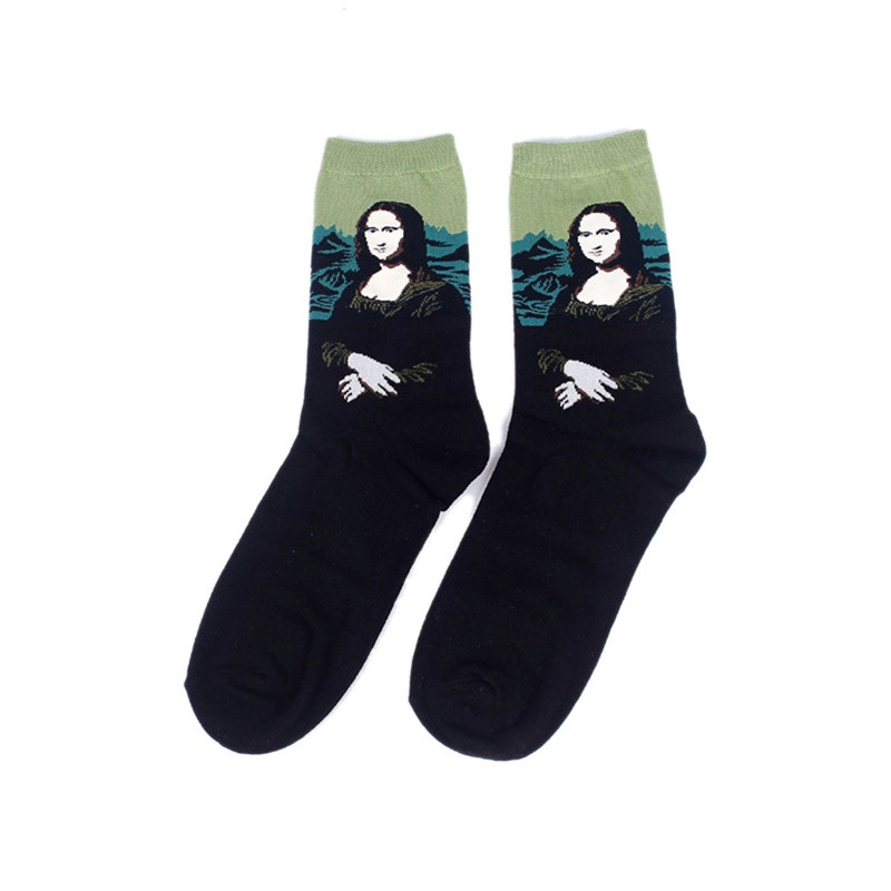 Зима Пролет Нова Мода Смешно Ретро памучни чорапи мажи Жени членови на Екипажот Уметност Van Gogh Mural Светски Познатата