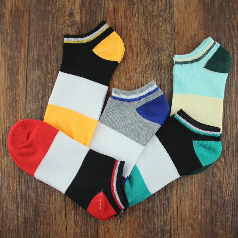 miaoxi 5 Парови Нови Пристигнување Мажите Лето Полиестер Кратки Чорапи Секојдневен Солидна Удобно Поврзана Брод Sock