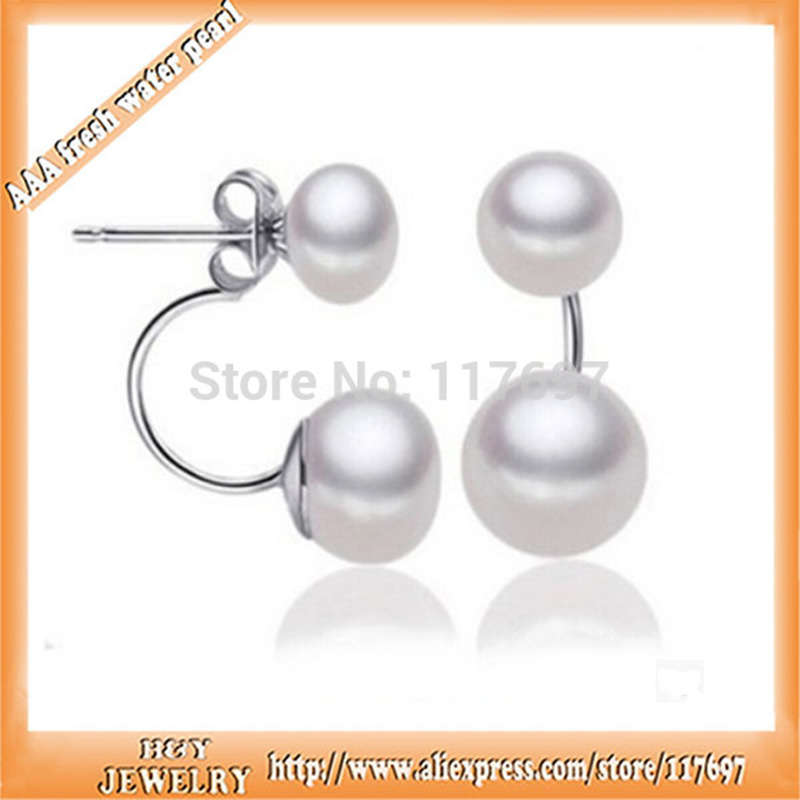Sinya s925 Фунта сребрен накит двојно слатководни бисери студ обетки за жените Мајка девојки моден дизајн Промоција