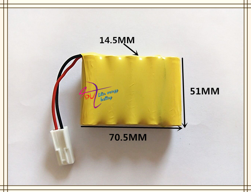 Литар енергија на батеријата Ni-Cd 6V 900mah АА батерија за далечински управувач електричен играчка