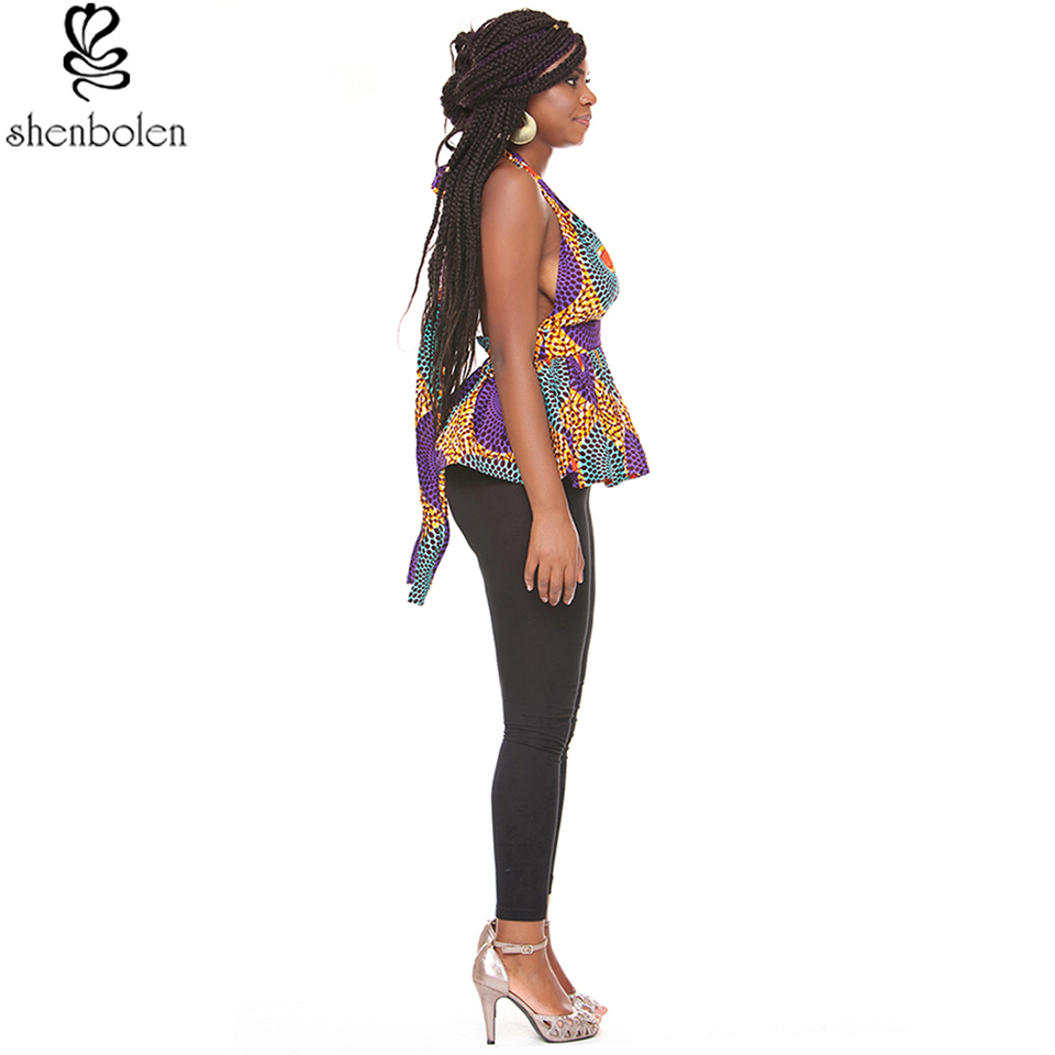 Dashiki Нови Африканската Традиционална Облека Печатење на Блузи Мода Африкански Кошула за Жени