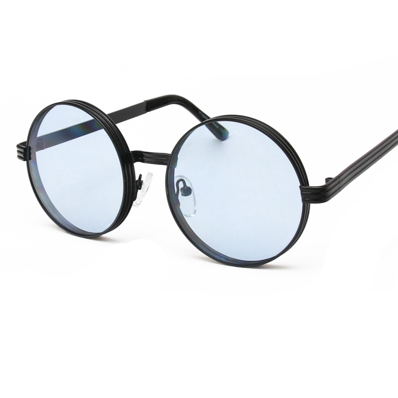 КРАЛСКАТА ДЕВОЈКА Нови Жените Круг очила за сонце Метал Гроздобер Steampunk Бренд Дизајнер Мажите Очила UV400 SS322