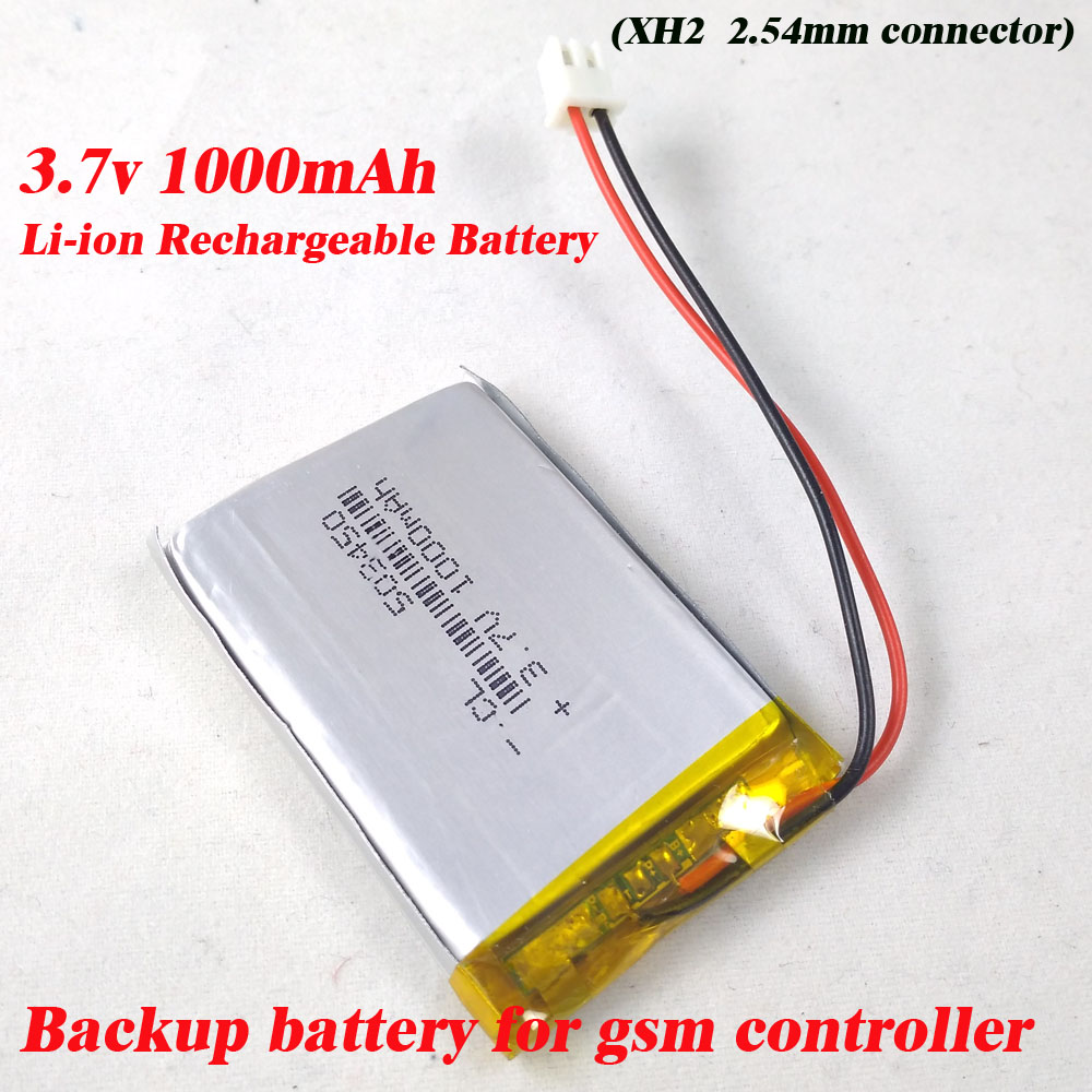 Бесплатен превозот 3.7 V 1000mAh li-po Батерија PCM батерија за gsm далечинско switch контролори XH2.54 конектор