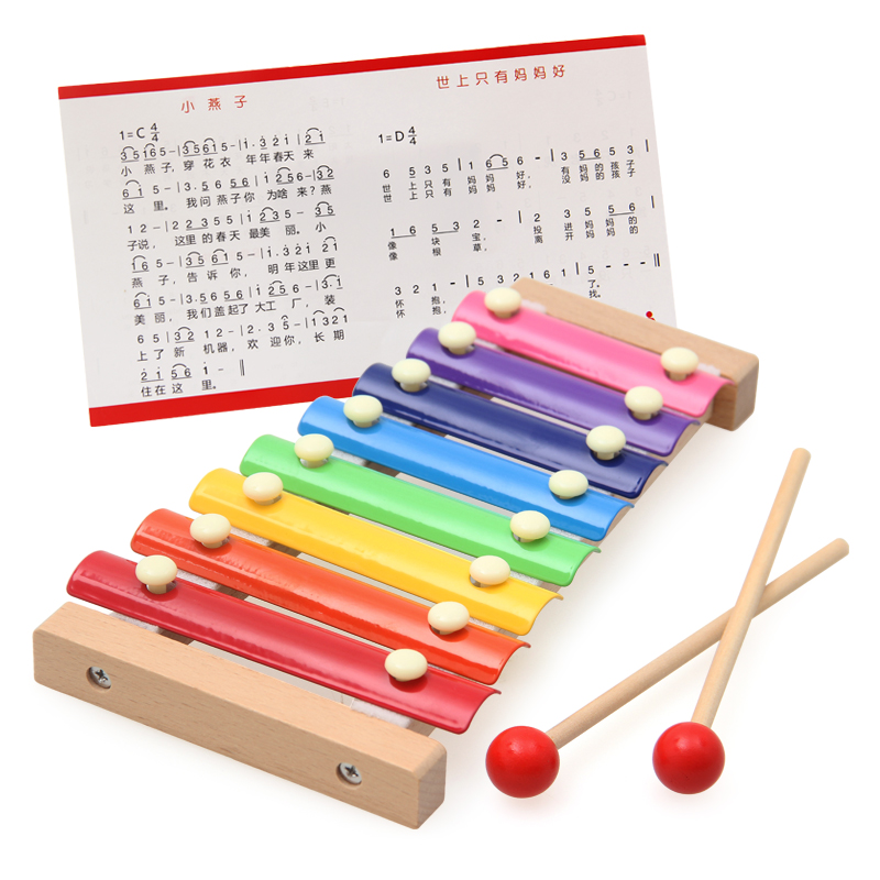 Дрвени Музички Инструмент Montessori Деца 'S Образовни Раното Детство Дрвени Играчки Рака Тропа Пијано Подарок за дете