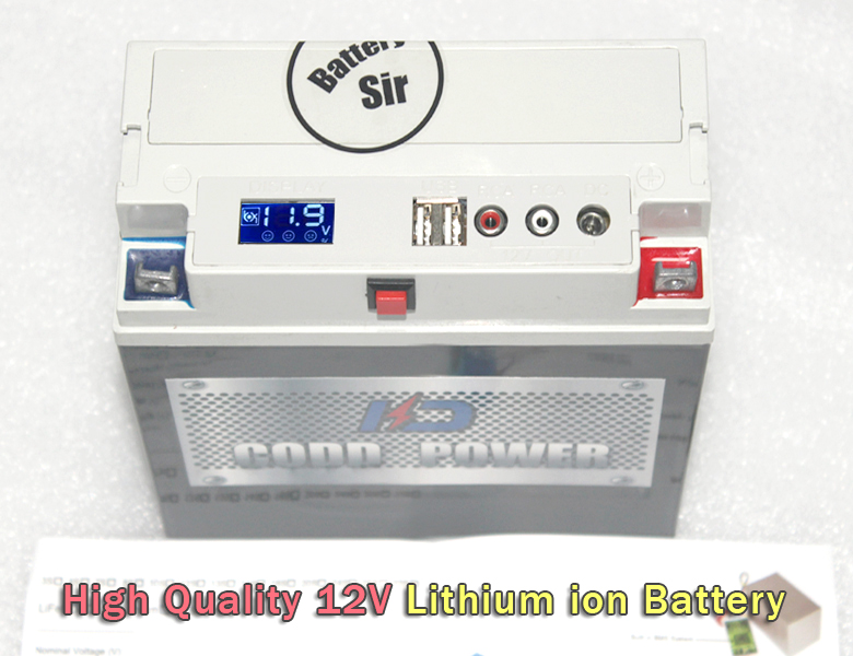 12V 20AH литиум батерија пакет 3S 12.6 V Мулти функција РКА USB Порт
