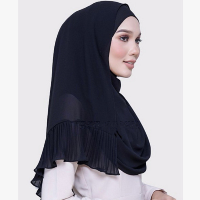 Муслимански жени chiffon Комбинација headscarf висок квалитет глава покривки drape крои hijab Исламот девојка капа голема