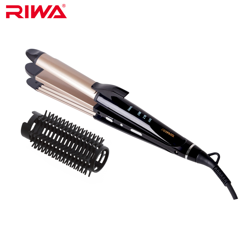 RIWA 3 Во 1 Виткање на Косата Железо LED Дисплеј Температура Curler/Straightner Коса Styler Алатка Z9
