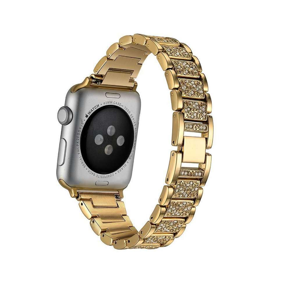 Најновите нерѓосувачки челик хривнија за apple види бенд рака 42mm 38mm Дијаманти метал појас watchband за iwatch serise 3/2/1