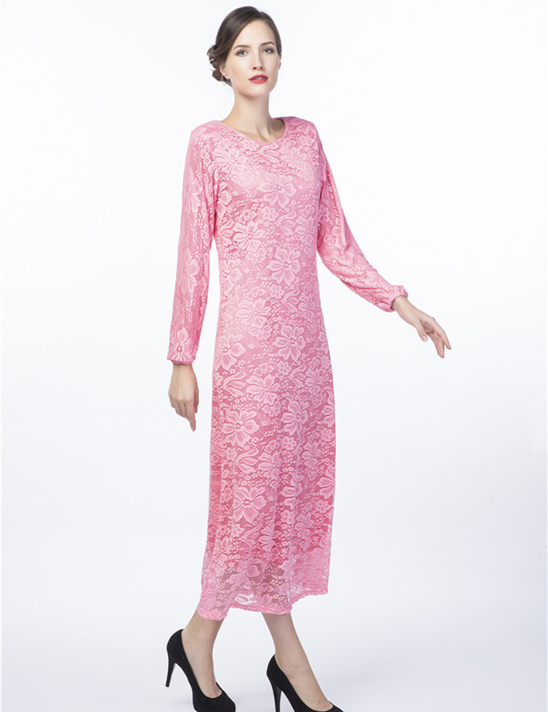 Чипка абаја се облекуваат жените долг ракав плус големина партија фустани клуб фабрика вечер фустан alibaba изразат B8013