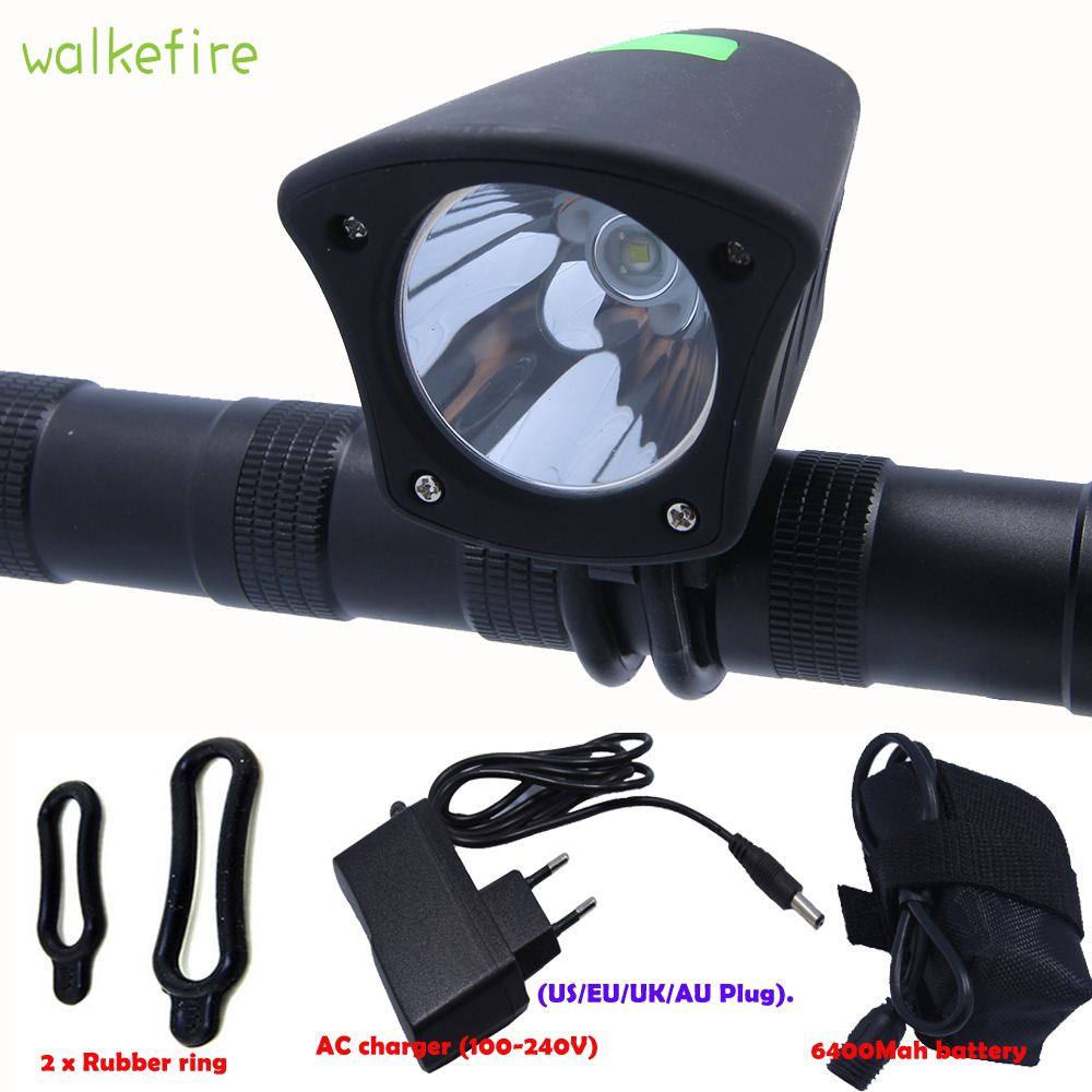 Walkefire 2200 Лумен 5 Режим XML T6 У2 LED Велосипед Светлина Долго Светло Првенство Пред Главата Светло Светло Факел Светилка Батеријата Пакет