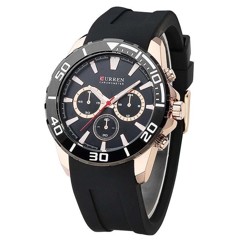 CURREN 2017 мода часовници мажите аналогни воена Силикони спорт види кварц машки рачни часовници relogio masculino 8185
