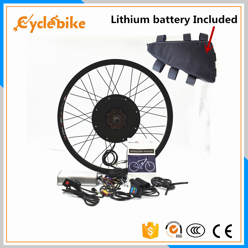 Предниот или задниот мотор 65km/h 48v 1500w E велосипед комплет 1500w Електричен велосипед конверзија комплет со Литиум
