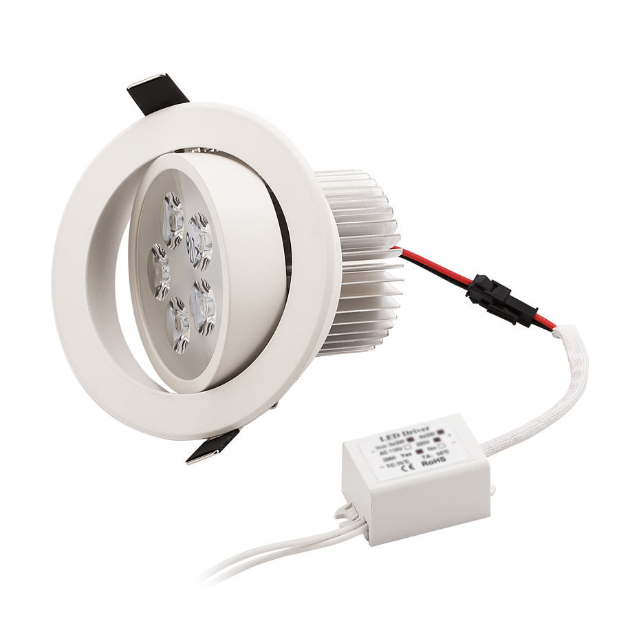 4pcs/многу 3W 4W 5W 7W вградна светилка Epistar LED таванот светилка Вдлабнати Светлина Алуминиум 110V/220V за дома осветлување