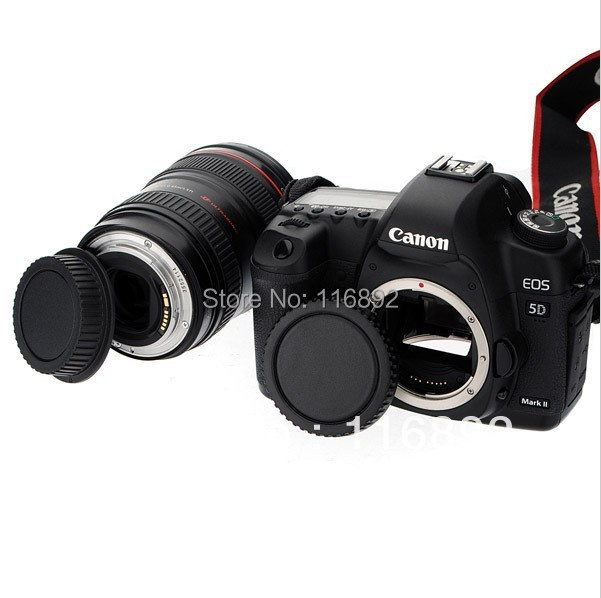 1 Парови камера Тело капа + Задните Леќи Капа за Canon 1000D 500D 550D 600D EF EF-S Бунтовнички T1i eos Камера