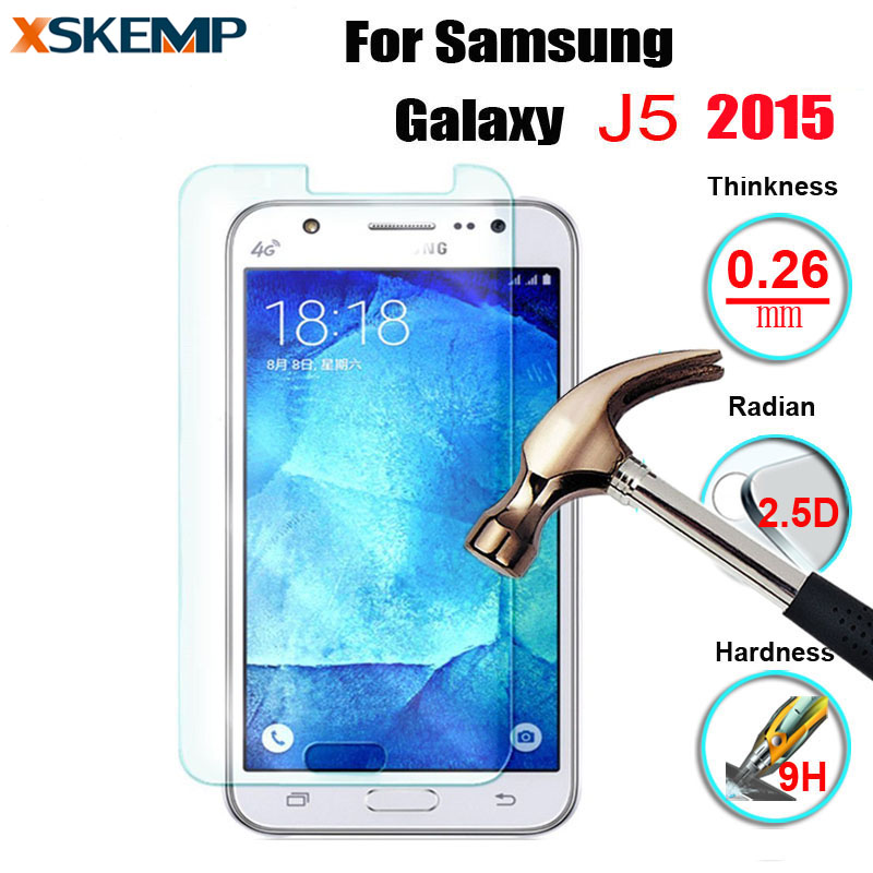 Висок Квалитет Премиум 9H HD 0.26 MM Калено стакло За Samsung Галакси J5 2015 СМ-J500F Нема Отпечатоци Екран Заштитник