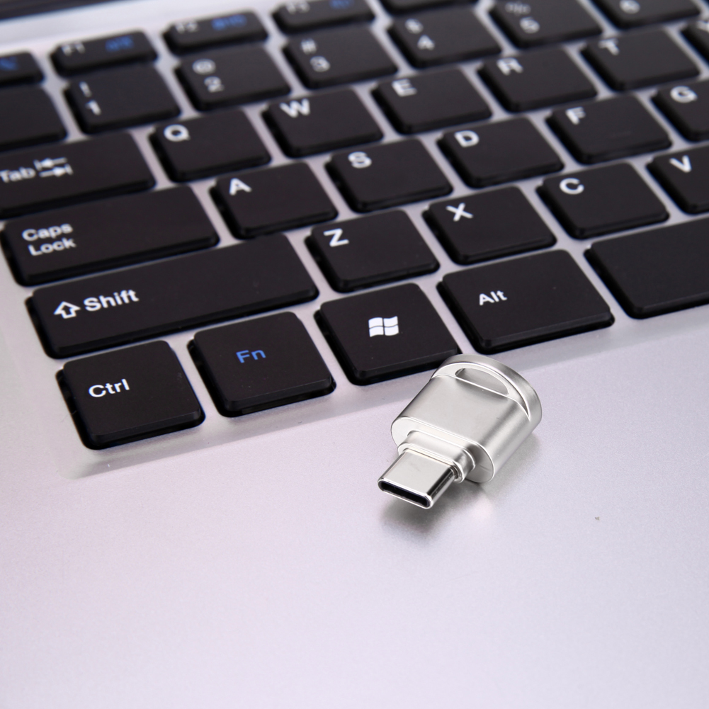 Мини Преносни Копче Прстен Тип Type-C USB3.1 Micro SD ТФ Читач за Мемориска Картичка OTG Функција Читач на картички За