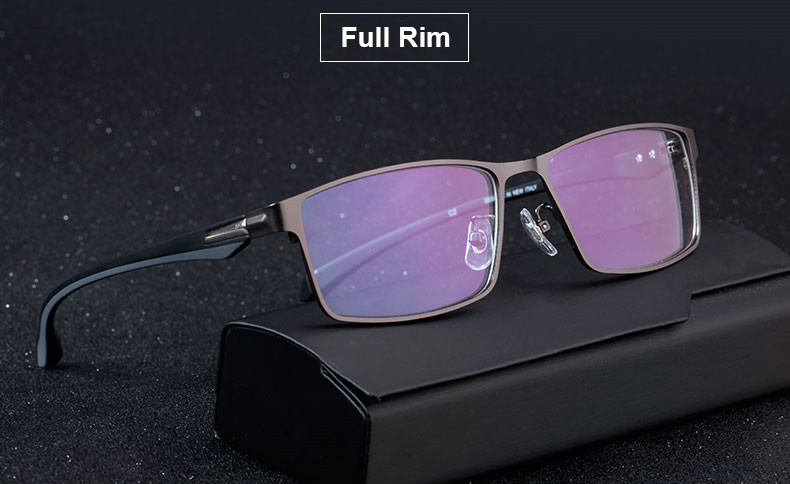 Титаниум Алуминиумски Бизнис Мажи Наочари Рамка со Флексибилни Tr-90 Очила за Мажи Eyewear IP Electroplating Храмот Грб