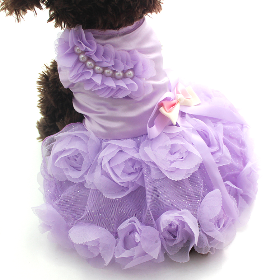 Миленичиња Куче Принцеза се Облекуваат Туту Rosette&лак Фустани Мачка Кутре Здолниште Пролет/Лето Облека Облека 2 бои