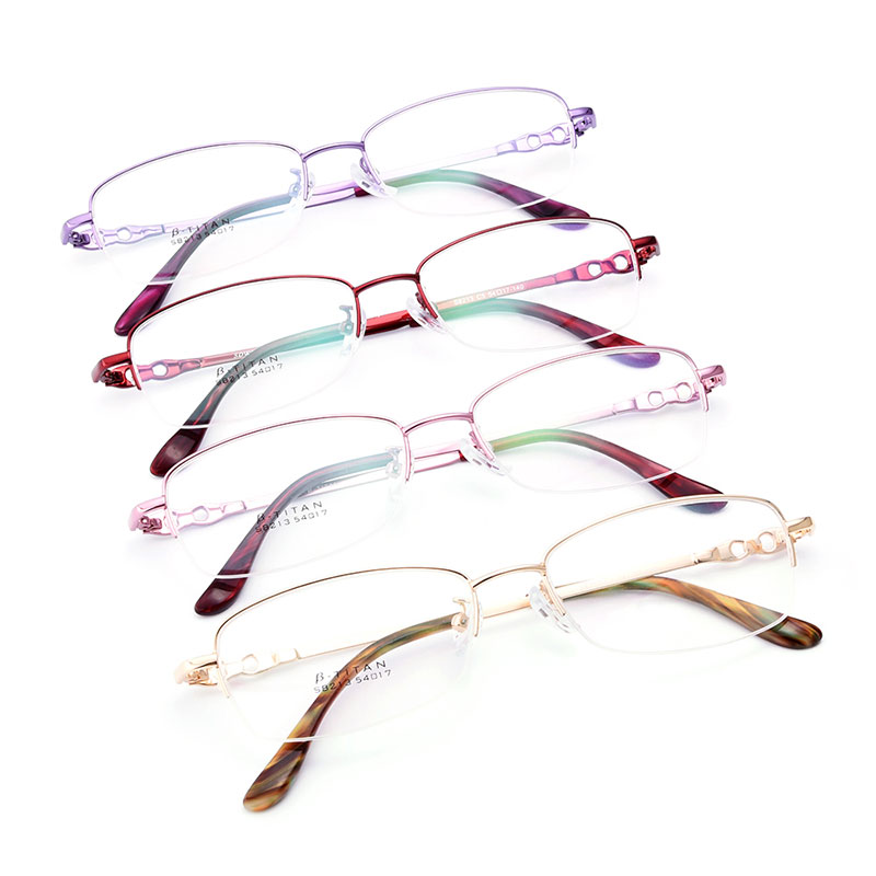 Gmei Оптички S8213 Легури на Метал Полу-Rimless Наочари Рамка за Жените Рецепт Оптички Очила Eyewear