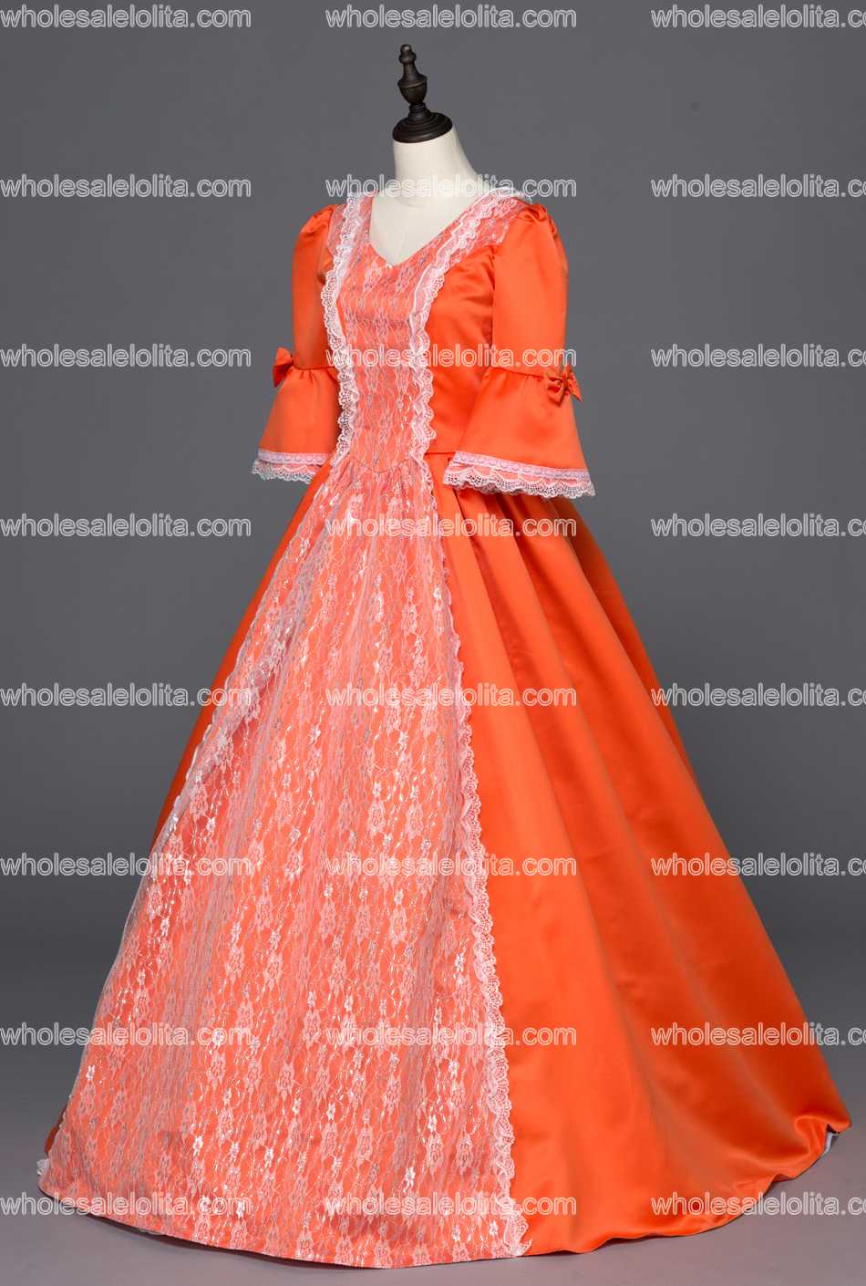 KEMAO Портокал Врвот Продажба Викторија Граѓанска Војна Готски Период Викторија Edwardian Westworld Принцеза Рококо Cosplay