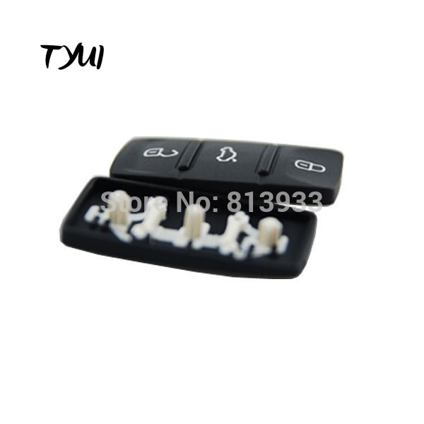TYUI 50pieces/лот 3 копчиња флип далечинскиот клуч силиконската гума копчето влошки замени за Нови ФОЛКСВАГЕН флип копче