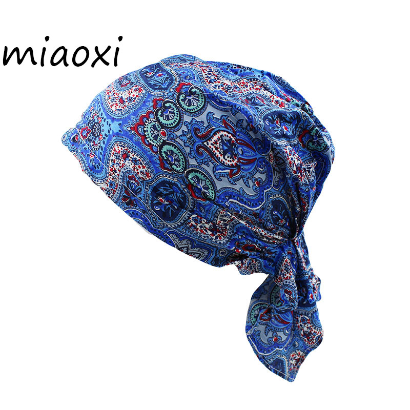 [miaoxi] Нови Хип Хоп Euramerican Поп Жените Флорални Headscarf Женската Мода Bandanna Капа Дами Работи Пролет Возрасни