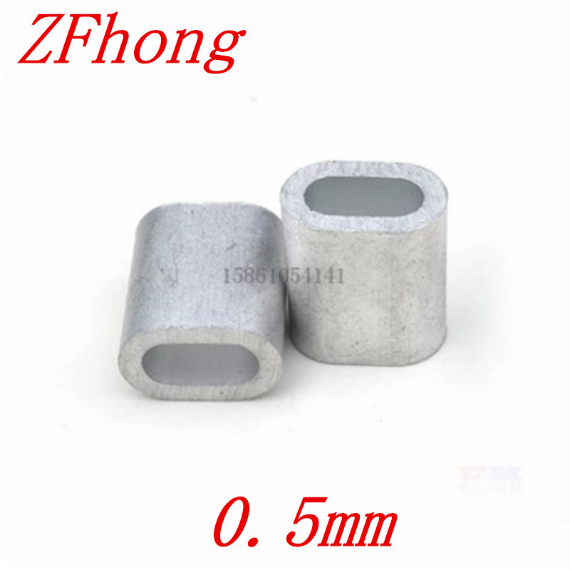 1000PCS M0.5 0.5 mm Овална Алуминиум Ракави Нерѓосувачки Челични Јажиња Crimping