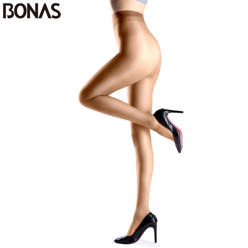 BONAS Плус Големина на Големо T Crotch Солидна Боја Nylons Хулахопки За Жените Кожата Висока Еластичност Лесна Pantyhose