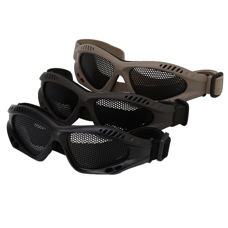 Отворено Око Заштитна Удобно Airsoft Безбедност Тактички Очила Очила Анти Магла Со Метал Mesh 3 Бои