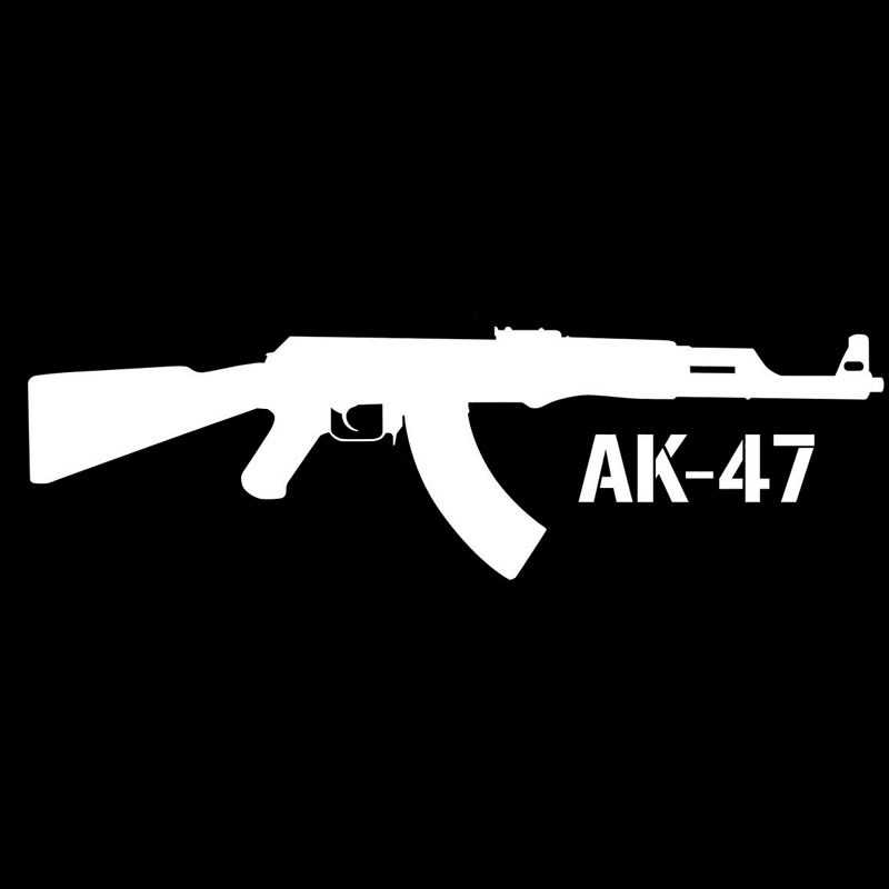 [WZH158]КАЛАШНИКОВ AK-47 Цртан филм Пиштол Автомобил-стил, Винил Decal Автомобил Налепница Мотоцикл налепница