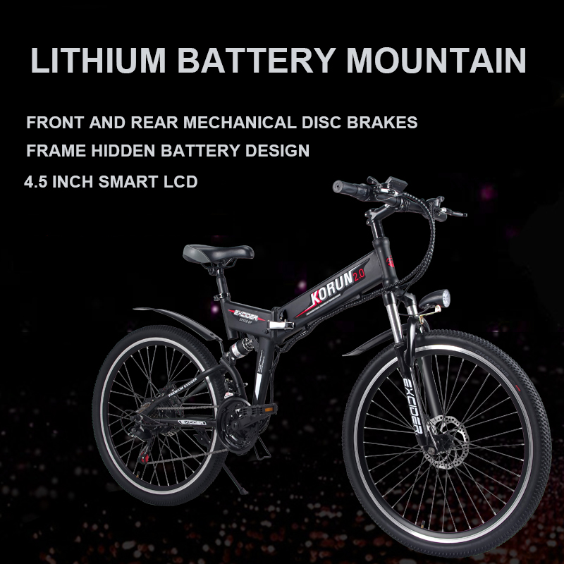 Електричен велосипед 48V Кријат литиум батерија 26 електрични планински велосипед smart им помогне на хибридни ebike