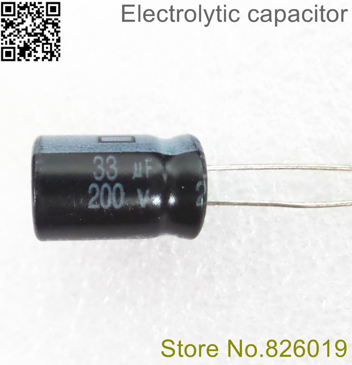 10pcs/многу 200V 33UF 10*16 20% РАДИЈАЛНА алуминиум electrolytic capacitor 33000nf