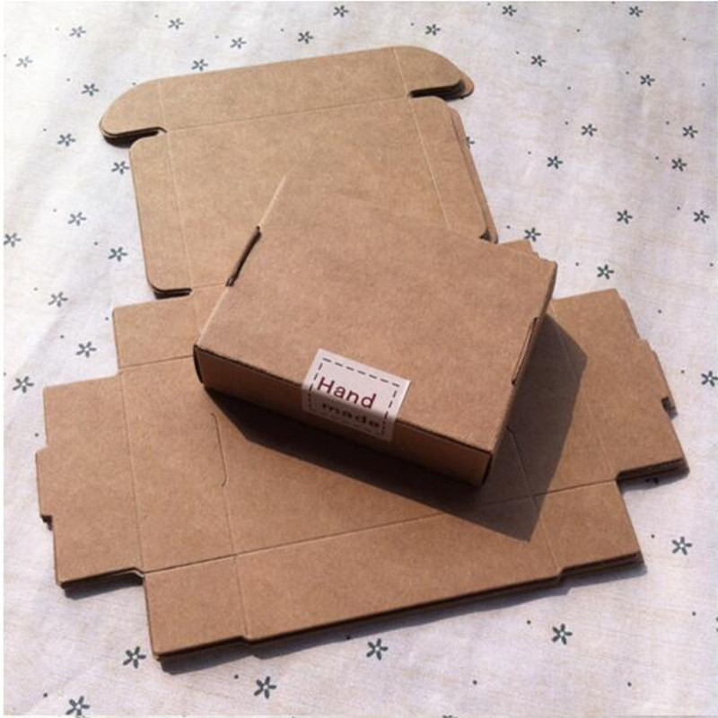50pcs 8.4*6.2*2.2 cm Радост сапун хартија подарок pacakging кутија , браун kraft хартија подарок кутија ,свадба бонбони