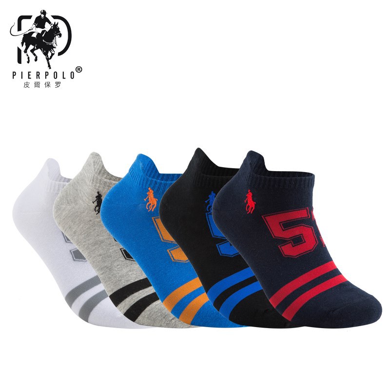 Повик за Топла Продажба Мажите Чорапи 2017 Нови Пјер Поло Сите-памук Мажите Трикотаж 200 Игла Писмо Краток Sock Производителот