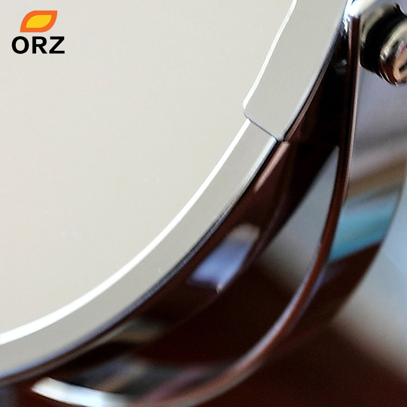 ORZ Десктоп Стојат Метал Шминка Огледало двострани Сребро Декоративни Бања Козметички Огледало