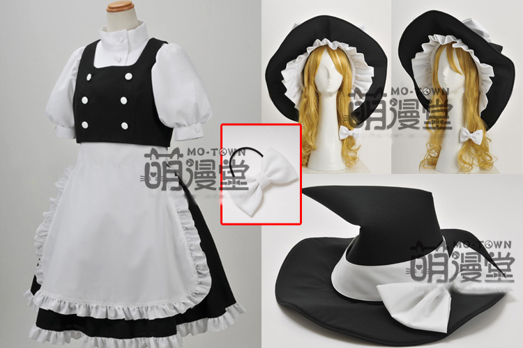 Touhou Проектот Серија Marisa Kirisame Слугинката Фустан cos вештерка Cosplay Костим ноќта на Вештерките костим за жени