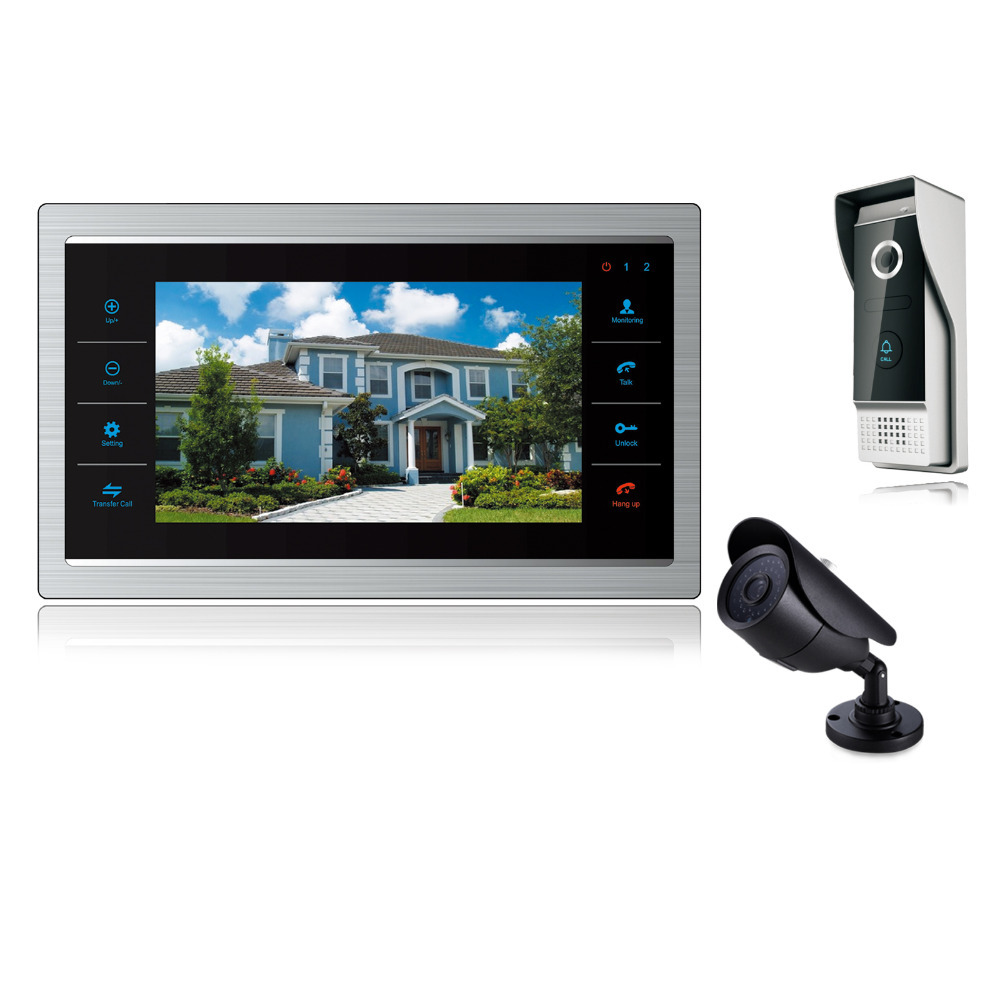 Homefong 7 инчен Видео Врата Телефон Видео Врата Камера во Боја видео надзор Боја Дома Спогодба Систем 7 Монитор 2 Отворено
