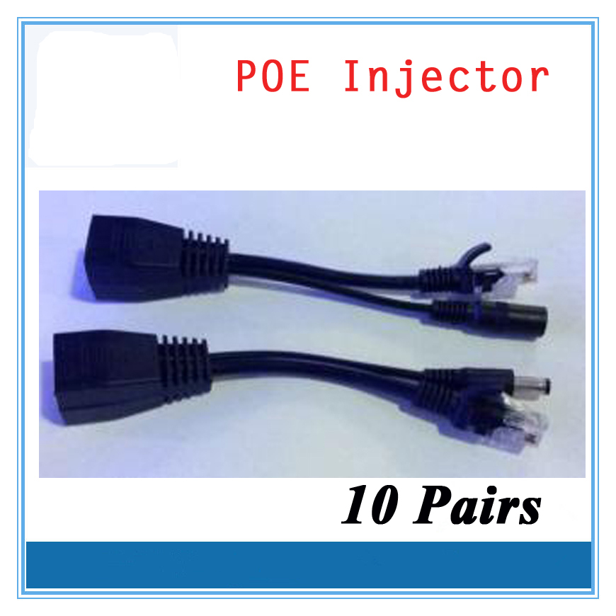 10 Пара (20Pcs )РОЕ Инјектор и Splitter 12V 2A Излезна Моќност над Ethernet за IP Камера