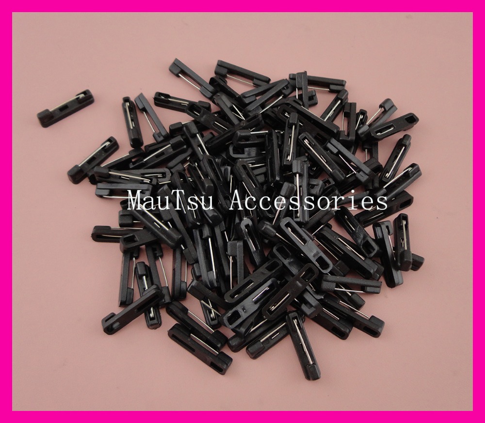 200PCS 2.0 cm 0.85 Мини Црни Обични Пластични Pin Назад погоден за брошеви, 20mm пластични безбедност игли,пластични