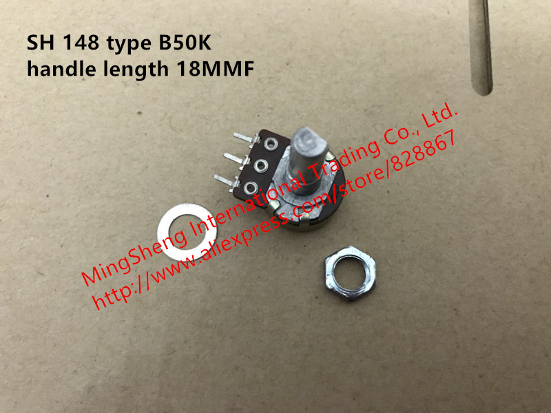 Оригинални нови Тајван увоз SH 148 тип на еден potentiometer B50K со midpoint се справи со должина 18MMF (SWITCH)