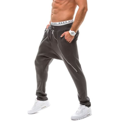 Men 's панталони двојно патент дизајн скршени панталони мода панталони со висок квалитет големина М - XXL