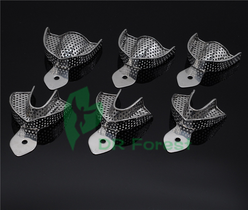 Стоматолошки Autoclavable Впечаток Коцки 10Pcs Пластика-Челик И 6pcs нерѓосувачки челик