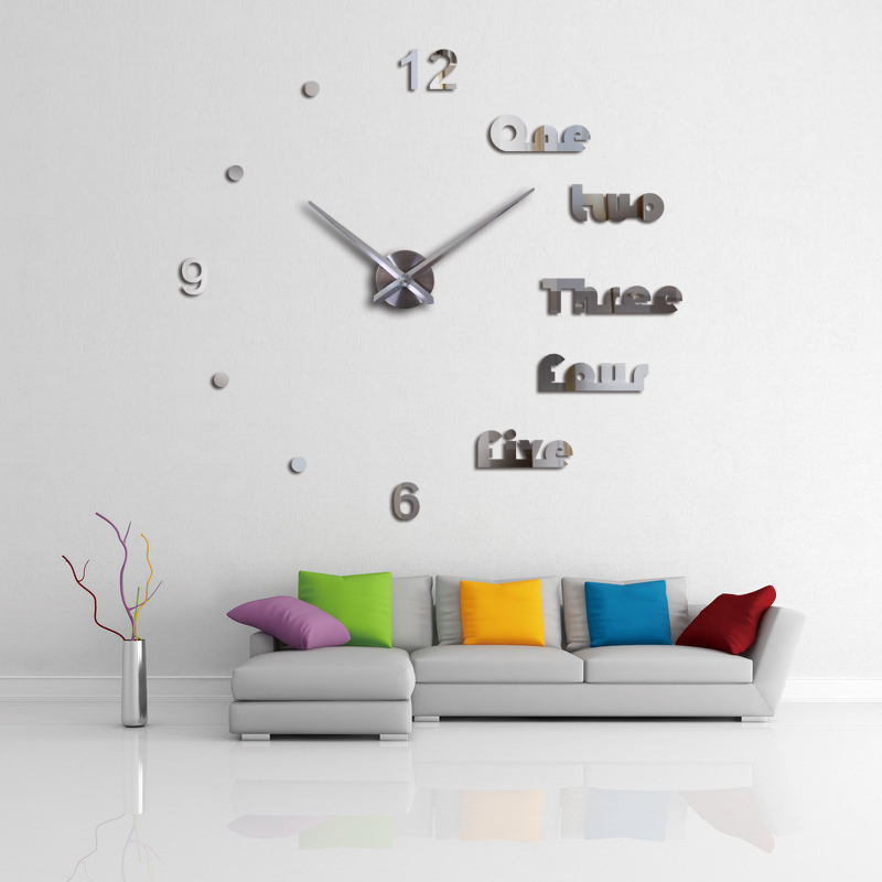 2018 нова 3d ѕиден часовник diy часовници reloj де споредено Кварц види Дневна Соба Едноставна Љубов Кружни Акрилик огледало