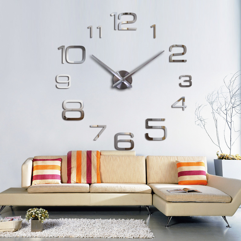 2018 топла продажба ѕиден часовник diy reloj де споредено модерен дизајн horloge murale големи декоративни часовници