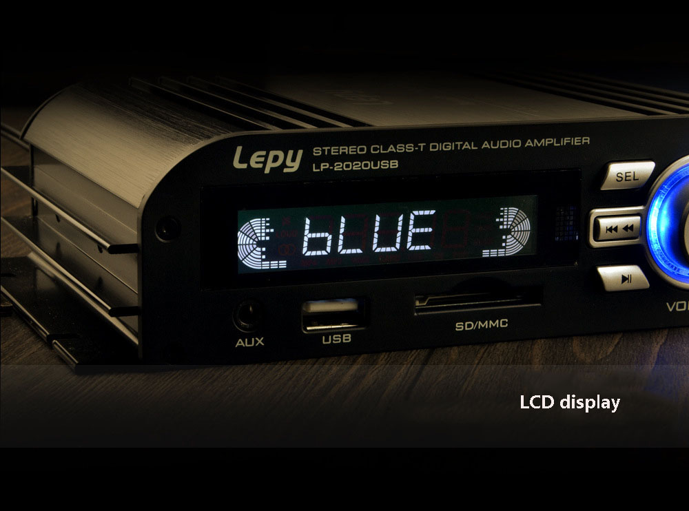 Lepy ЛП-2020USB Мултимедијални HI-FI Bluetooth 4.0 Дигитална Класа-Т Засилувач USB, SD-ПОМОШЕН EQ Одберете И LCD Дисплеј