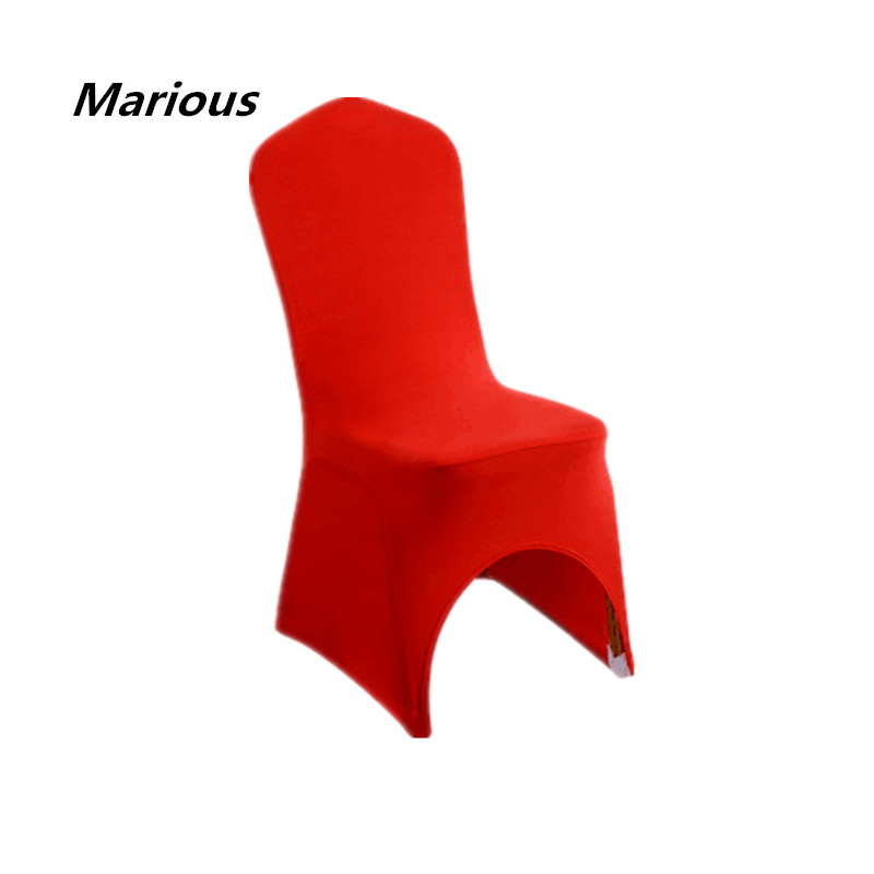 Бесплатен превозот 100pcs црвено еластична стол опфаќа јадење седиште покритие за Свадба Партија Оркестарот Marious трговија на големо ги покрива катедрата