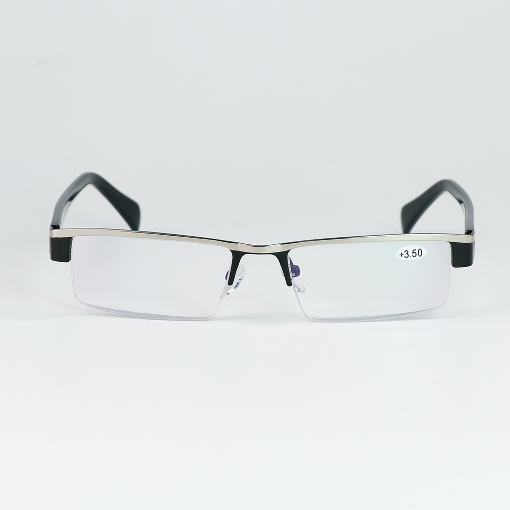 Моден Метална Рамка на Високо Квалитетни Читање Очила Жени Мажи Смола Анти-зрачење Aspheric Presbyopic Наочари 1.0 -