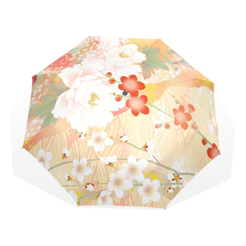 Висок Квалитет на Виткање Автоматски Чадор Дожд Жените Анти-УВ Заштита Сончање Parasol Windproof Жолта Цвеќиња Чадор