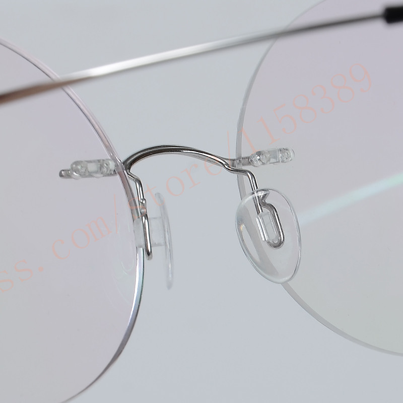 Титаниум алуминиумски Rimless Наочари Рамка Бренд дизајнер Мажите Очила за Читање Очила Оптички Prescpriton Леќи за Очила